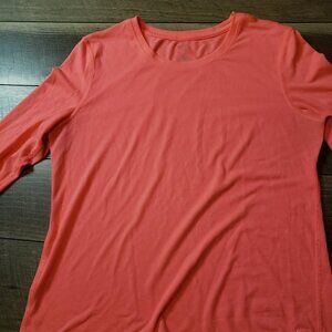 DANSKIN fluorescent pink moisture wicking top